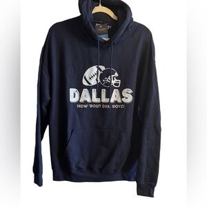 Mens New Dallas Cowboys Navy Blue Hoodie Size Large